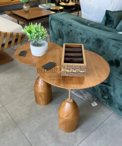 meja kecil kayu jati minimalis modern-side table kayu jati