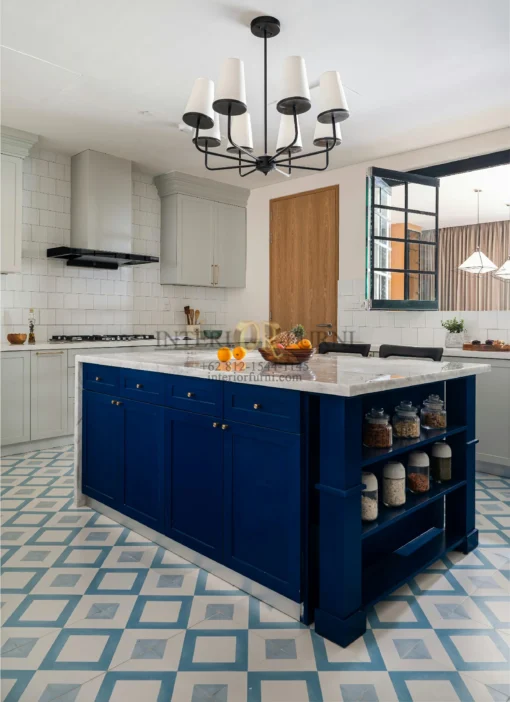 kitchen set modern minimalis kayu jati