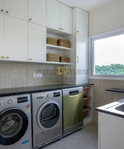 lemari dapur minimalis modern kayu jati terbaru