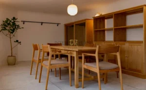 meja makan jati minimalis