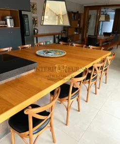meja makan kayu besar-meja makan minimalis kayu jati-meja makan kayu jati besar