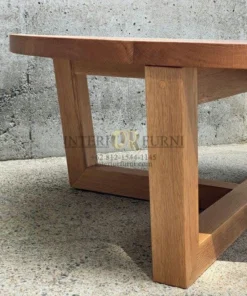 coffee table bulat minimalis-meja tamu bulat kayu jati-meja tamu minimalis