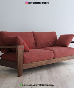 sofa tamu minimalis kayu jati-sofa 2 dudukan ruang tamu
