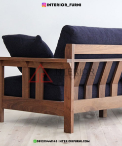 sofa kayu minimalis 2 seater ruang tamu
