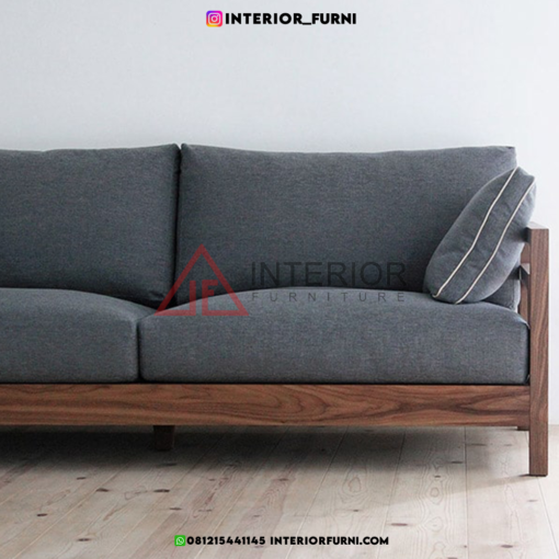 sofa kayu modern minimalis jati ruang tamu sofa 2 dudukan