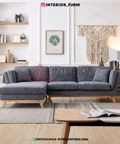 sofa leter l sudut ruang tamu minimalis modern