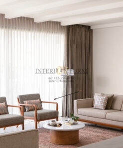 sofa ruang tamu minimalis modern kayu jati