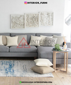 sofa leter l minimalis modern ruang tamu