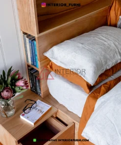 dipan laci minimalis modern kayu jati