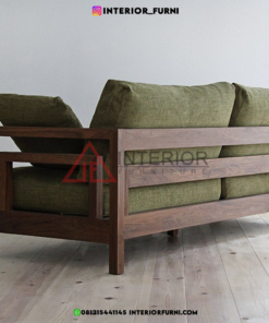 sofa kayu modern minimalis jati ruang tamu sofa 2 dudukan