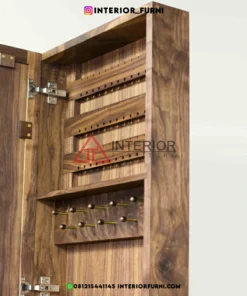 cermin besar frame kayu solid