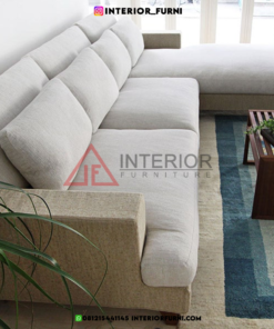 sofa leter l minimalis modern ruang tamu