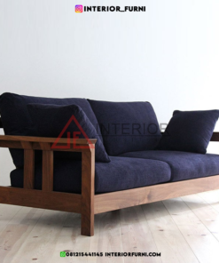 sofa kayu minimalis 2 seater ruang tamu