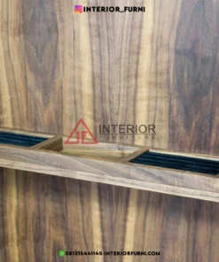 cermin besar frame kayu solid