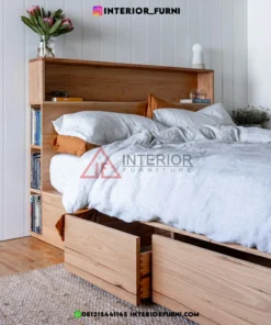 dipan laci minimalis modern kayu jati