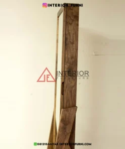 cermin besar frame kayu solid