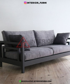 sofa kayu modern minimalis jati ruang tamu sofa 2 dudukan