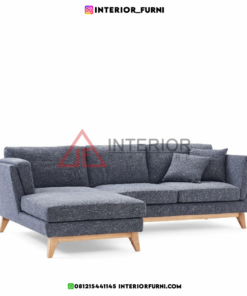 sofa leter l sudut ruang tamu minimalis modern