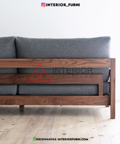 sofa kayu modern minimalis jati ruang tamu sofa 2 dudukan