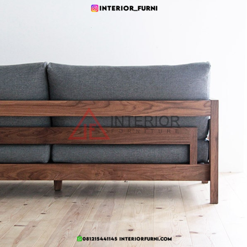 sofa kayu modern minimalis jati ruang tamu sofa 2 dudukan