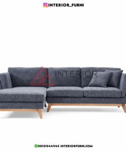 sofa leter l sudut ruang tamu minimalis modern