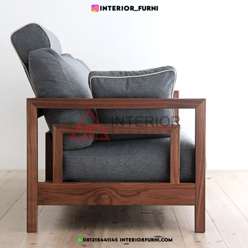 sofa kayu modern minimalis jati ruang tamu sofa 2 dudukan