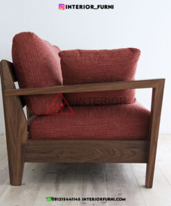 sofa tamu minimalis kayu jati-sofa 2 dudukan ruang tamu