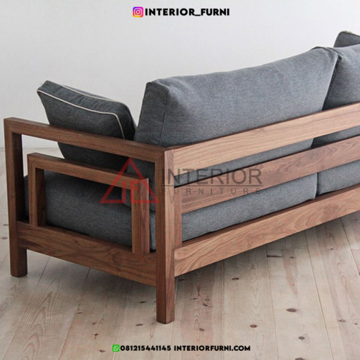 sofa kayu modern minimalis jati ruang tamu sofa 2 dudukan