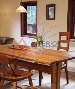 meja kursi cafe unik minimalis kayu jati