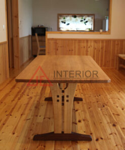 meja makan japandi minimalis kayu jati