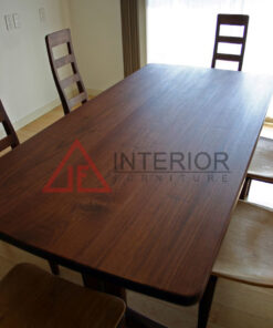 meja makan minimalis 6 kursi kayu jati