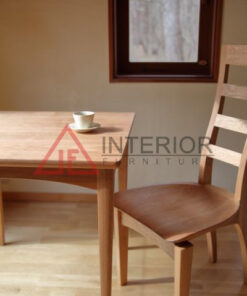 meja cafe kayu jati japandi minimalis