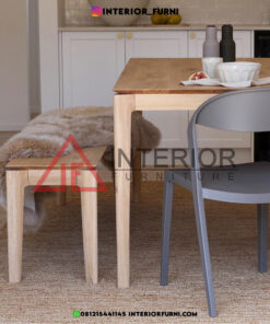 bangku makan kayu jati minimalis modern
