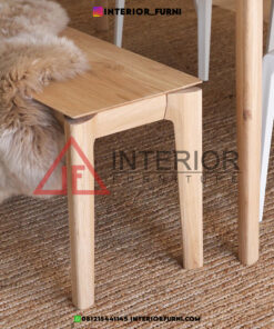 bangku makan kayu jati minimalis modern