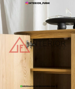 sideboard minimalis modern kayu jati solid
