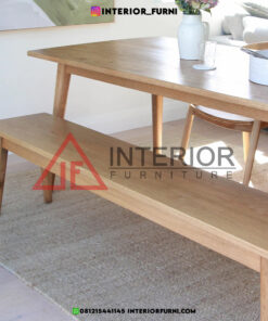 bangku kayu jati minimalis modern-bangku makan minimalis