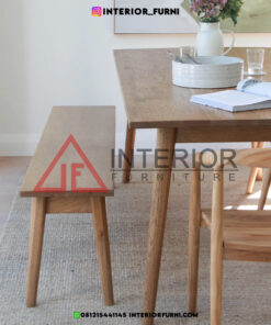 bangku kayu jati minimalis modern-bangku makan minimalis