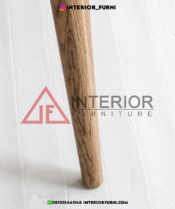 meja makan bulat minimalis modern kayu jati