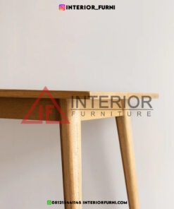 dining set minimalis modern kayu jati solid-meja makan scandinavian-meja makan japandi