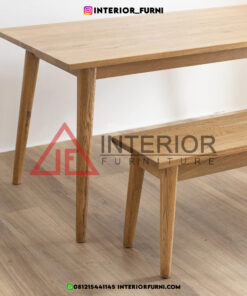 bangku kayu jati minimalis modern-bangku makan minimalis