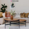 nested coffee table industrial kayu jati