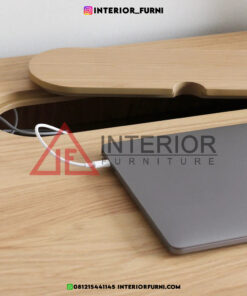 meja kantor minimalis modern kayu jati solid-meja kerja unik kayu jati