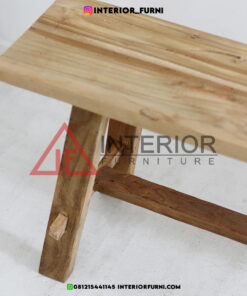 bangku kayu jati tua minimalis antik-bangku makan kayu jati