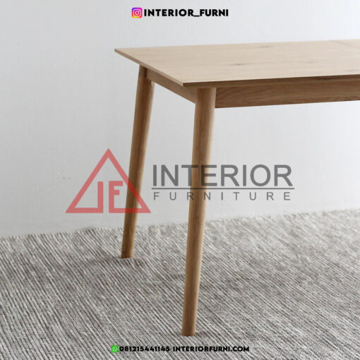 extendable dining table minimalis kayu jati