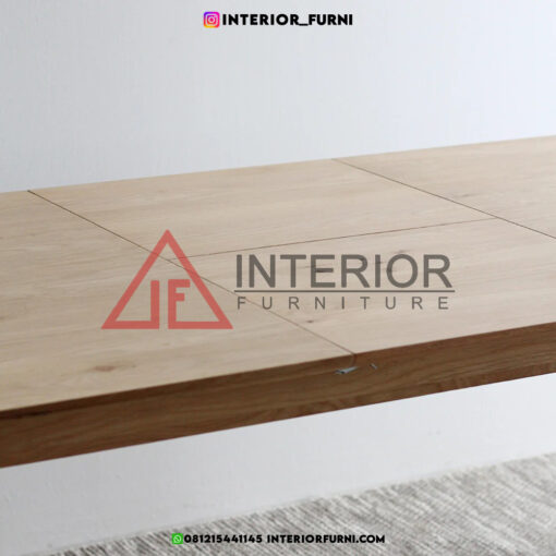 extendable dining table minimalis kayu jati