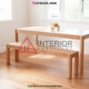 bangku makan minimalis modern kayu jati solid
