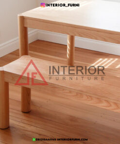 bangku makan minimalis modern kayu jati solid