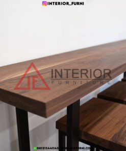 meja bar cafe kayu jati solid