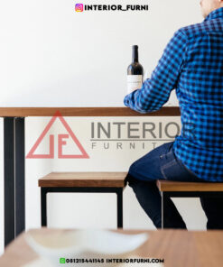 meja bar cafe kayu jati solid