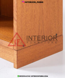 rak buku minimalis kayu jati solid